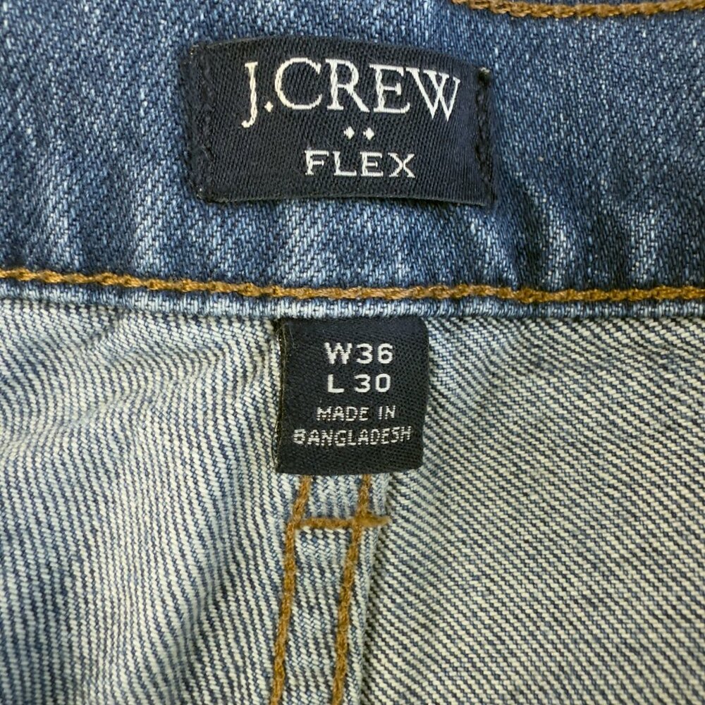 J.Crew Flex Men’s Straight Leg Jeans W36 L30 Blue Classic Fit Stretch Denim Pant - Picture 6 of 13
